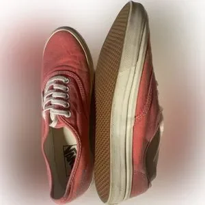 Vans Shoes Vans Authentic Salmoncoral Washed Canvas Sneakers